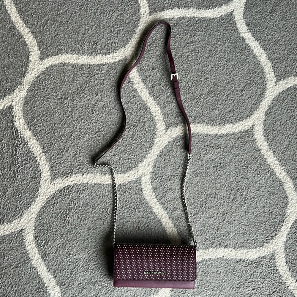 Michael Kors studded crossbody, color vine